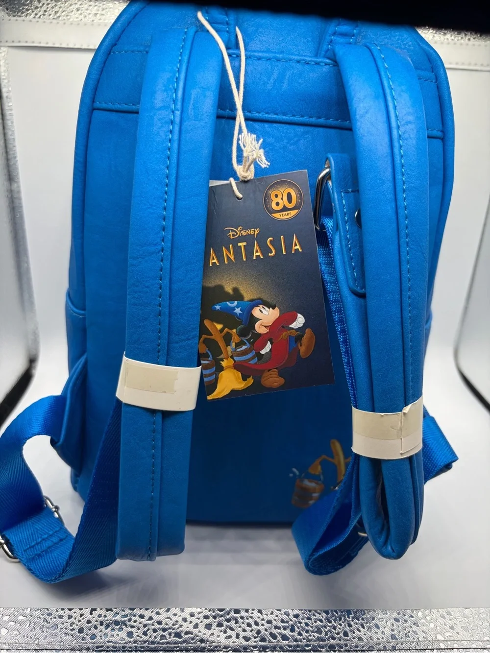 Loungefly Sorcerer Mickey Blue and Gold Mini Backpack